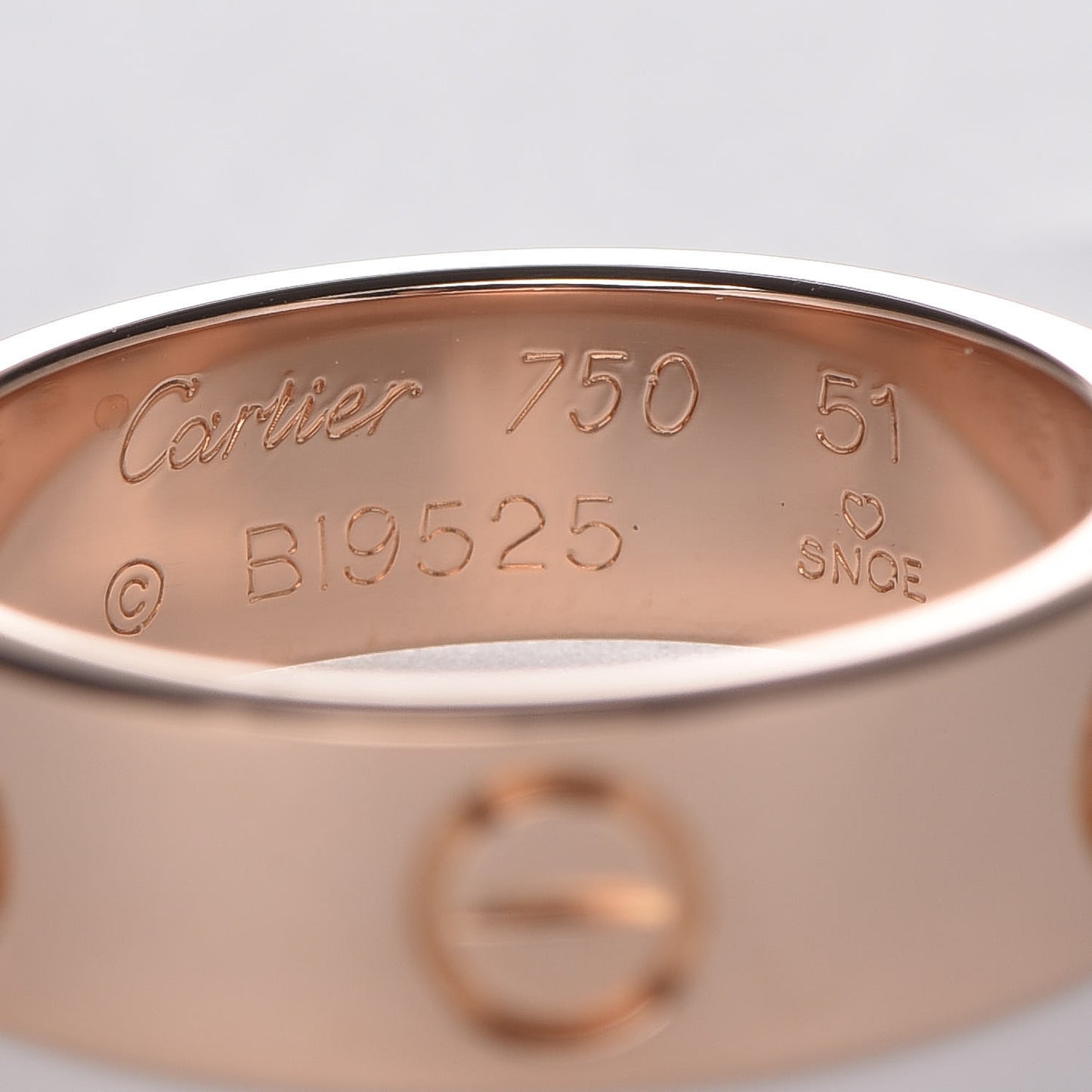 18K Pink Gold 5.5mm LOVE Ring 51 5.75