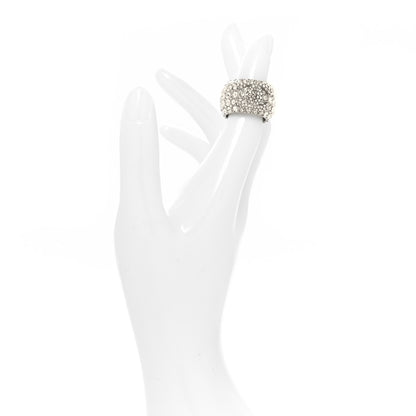 Chanel Crystal CC Ring 52 6 Silver 2 of 5