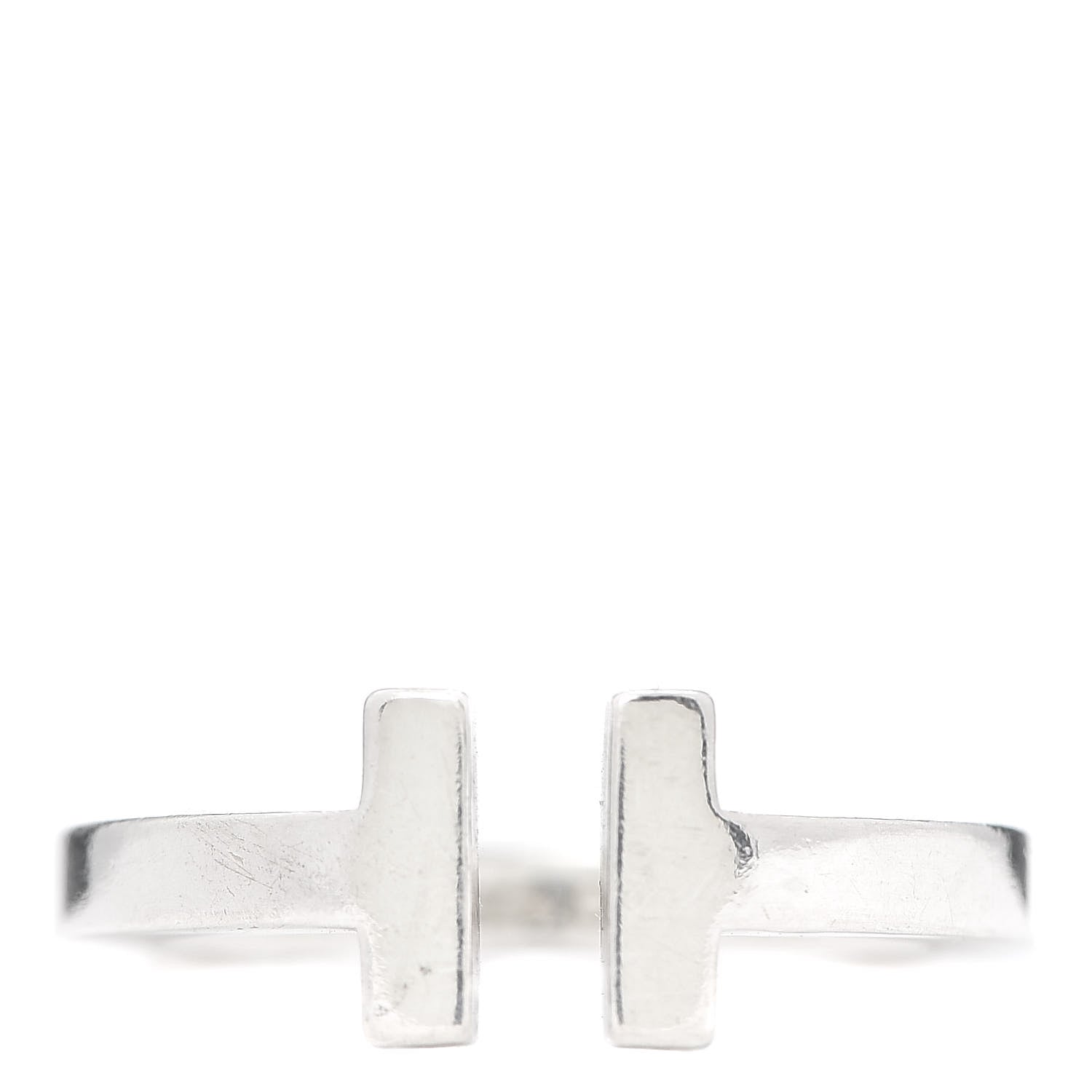 Tiffany Sterling Silver T Square Ring 54 7 1 of 4