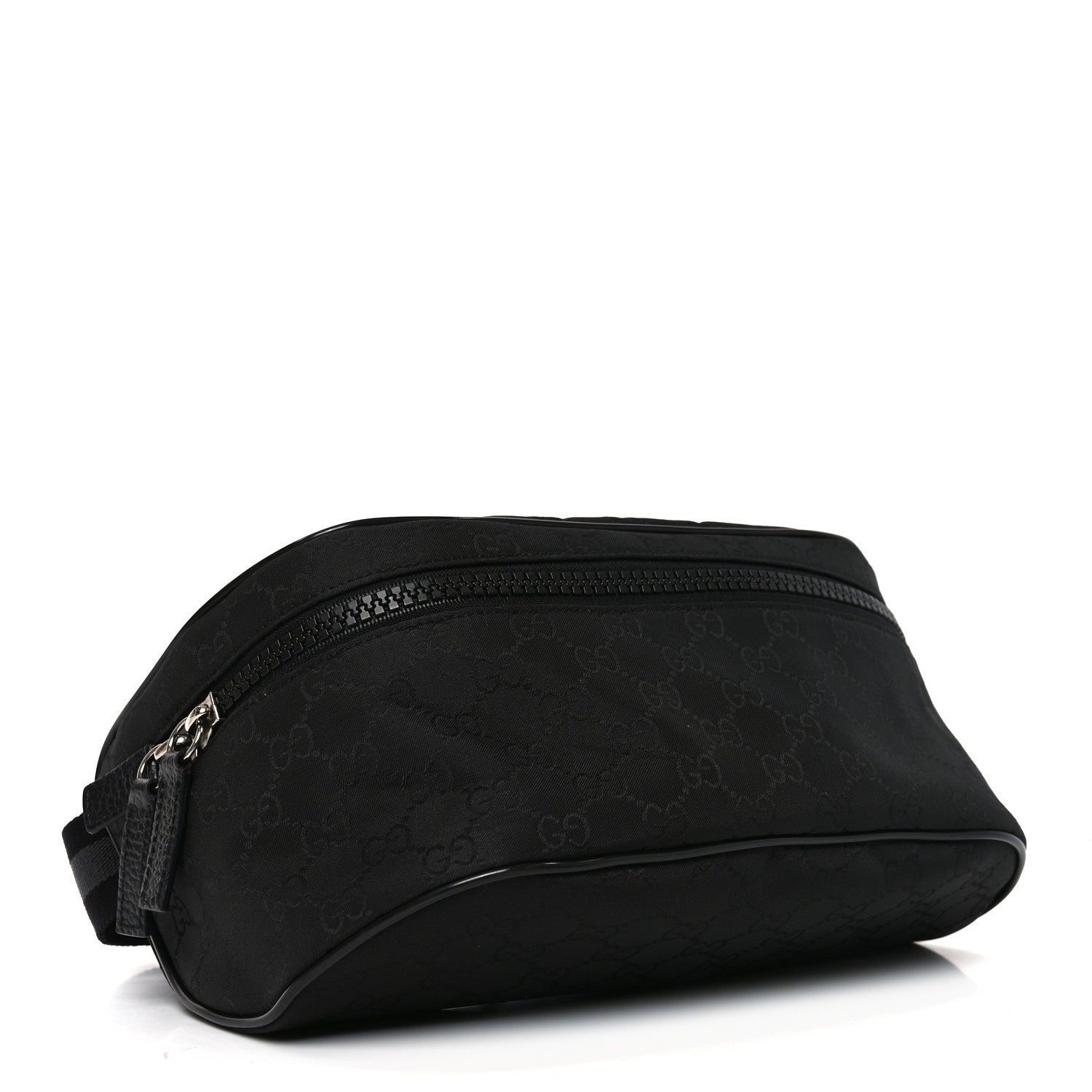 Gucci Nylon Monogram Fanny Pack Belt Bag Black 4 of 11