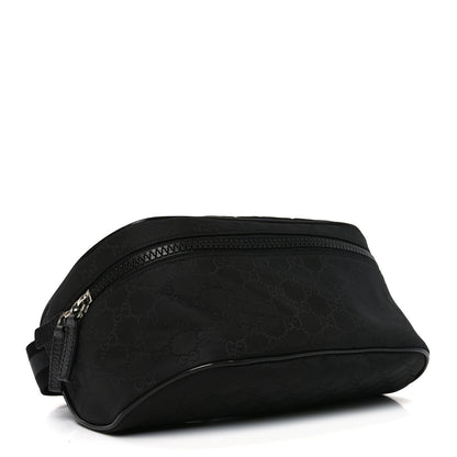 Gucci Nylon Monogram Fanny Pack Belt Bag Black 4 of 11