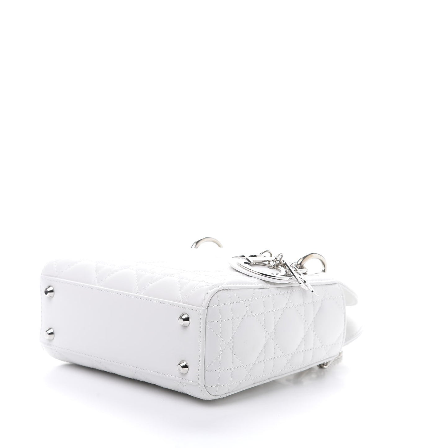 Lambskin Cannage Mini Lady Dior White