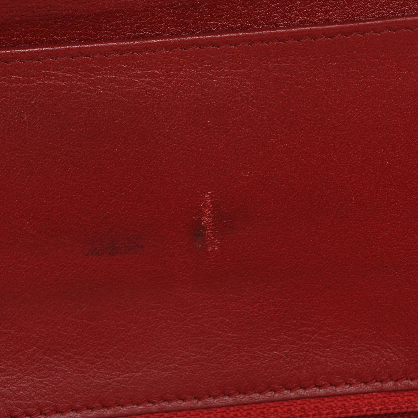 Patent Calfskin Quilted Large Brilliant Flap Wallet Dark Red