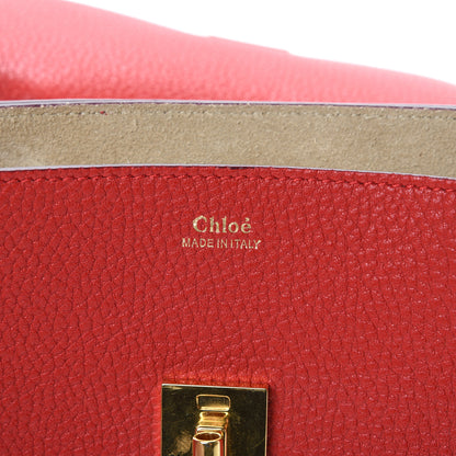 Chloe Grained Lambskin Mini Drew Shoulder Bag Plaid Red 5 of 12