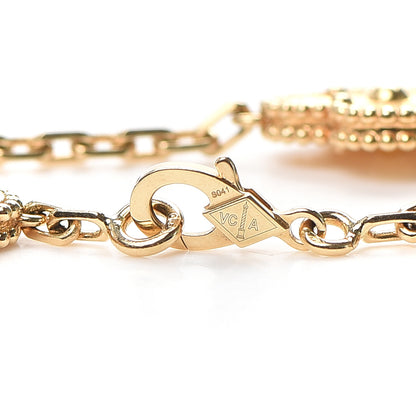 Van Cleef & Arpels 18K Yellow Gold 5 Motifs Guilloche Vintage Alhambra Bracelet 4 of 7