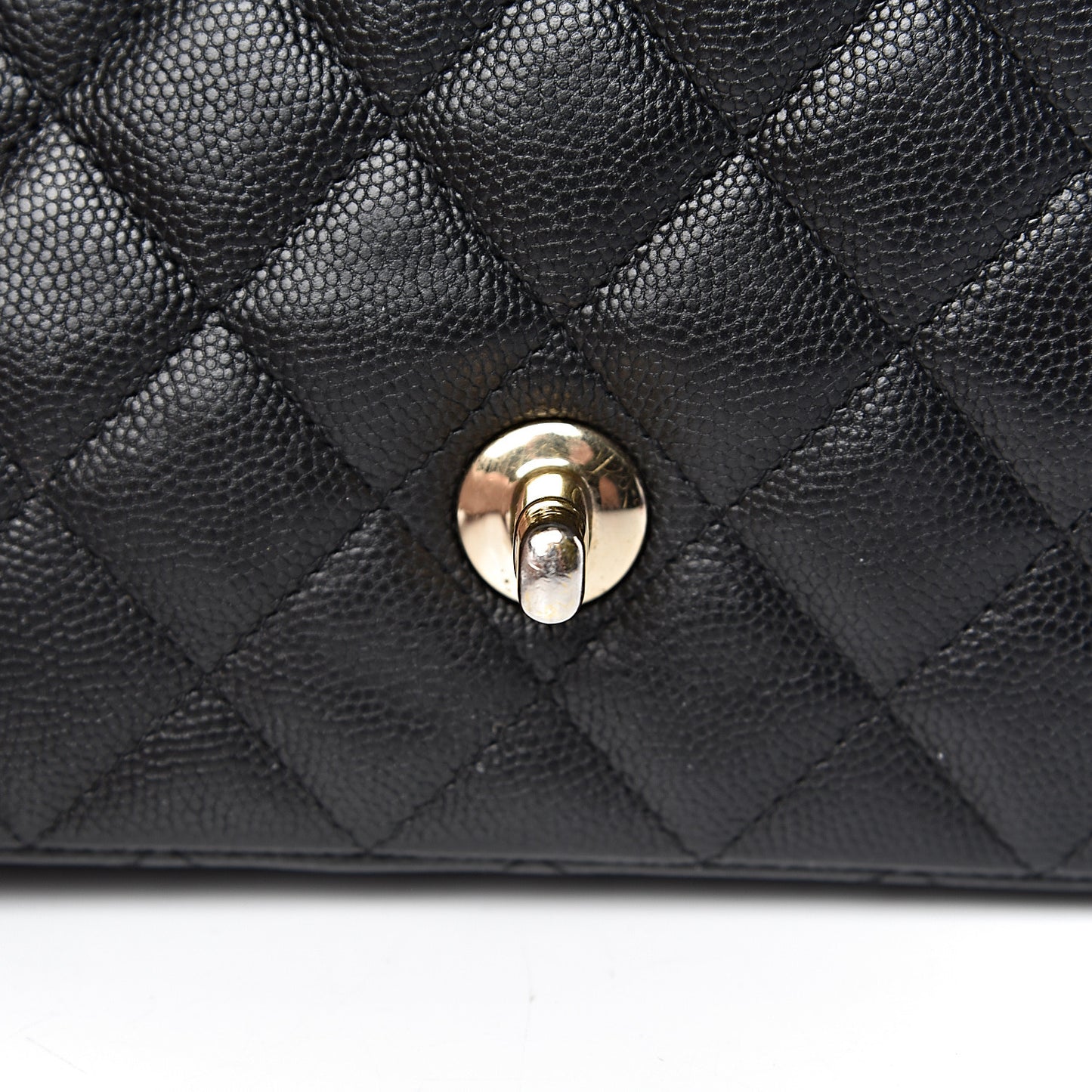 Caviar Quilted Mini Rectangular Flap Black