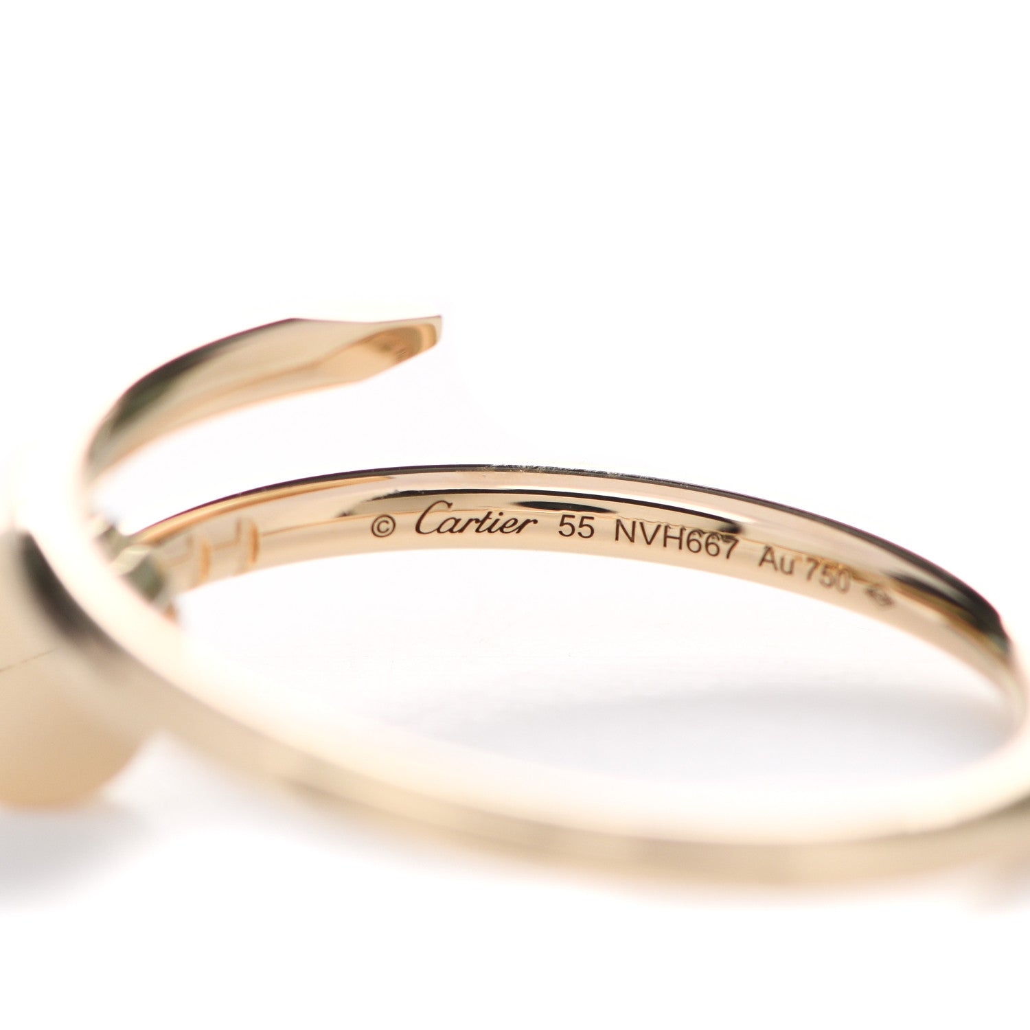 Cartier 18K Yellow Gold Small Juste Un Clou Ring 55 7.25 4 of 6