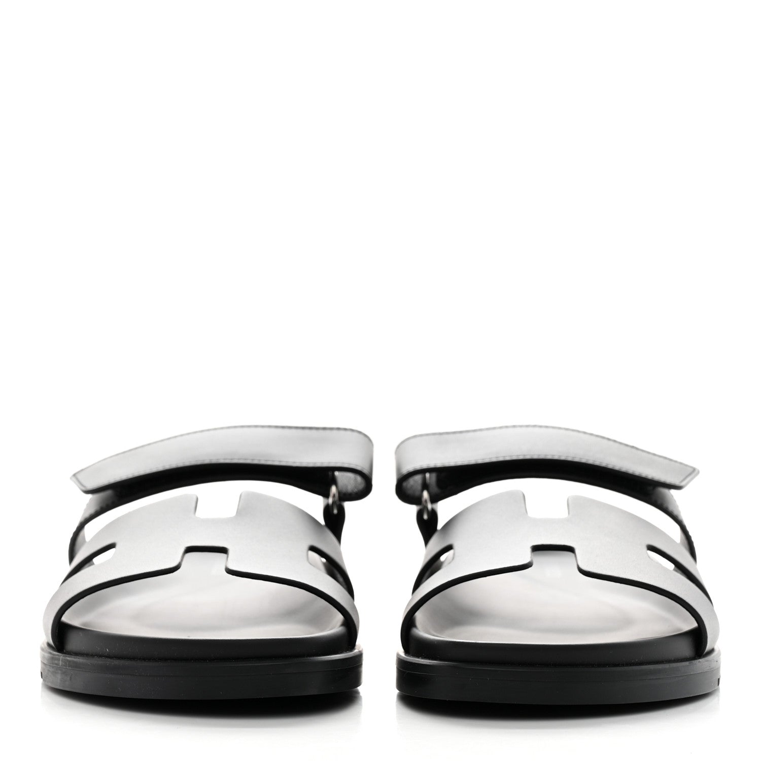 Hermes Calfskin Womens Chypre Sandals 38 Black 2 of 9