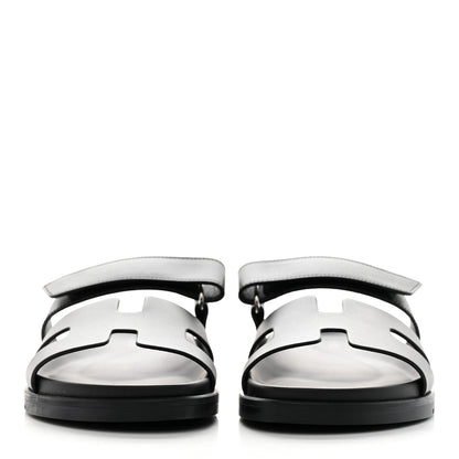 Hermes Calfskin Womens Chypre Sandals 38 Black 2 of 9