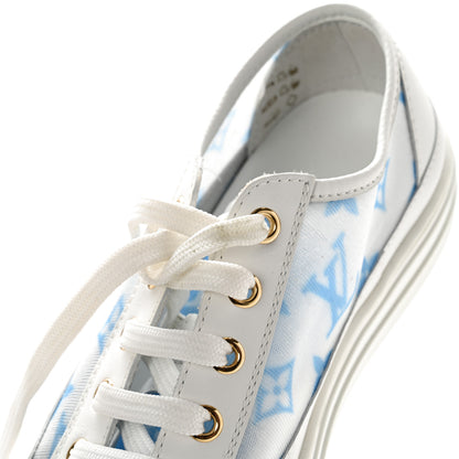 Louis Vuitton Technical Fabric Calfskin Monogram Stellar Sneakers 36 Blue 9 of 10
