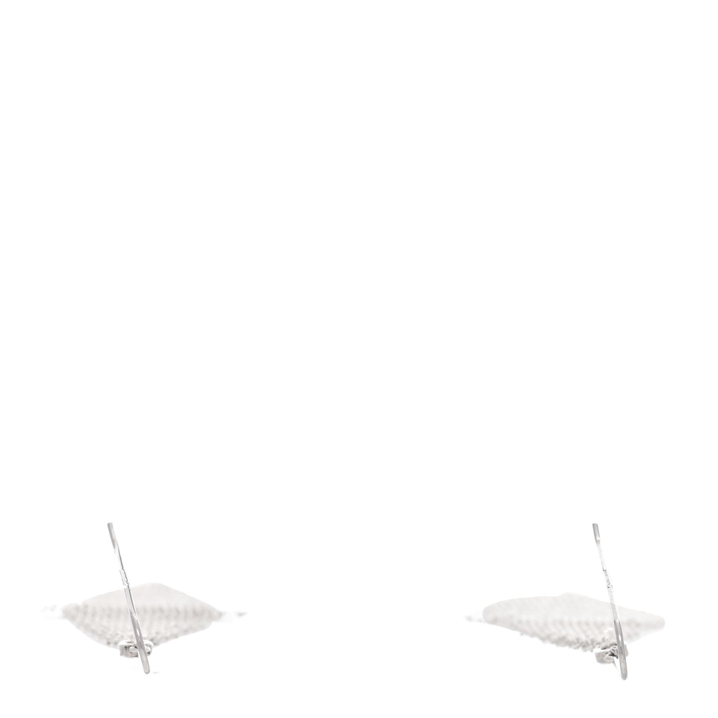 Sterling Silver Diamond Elsa Peretti Mesh Earrings