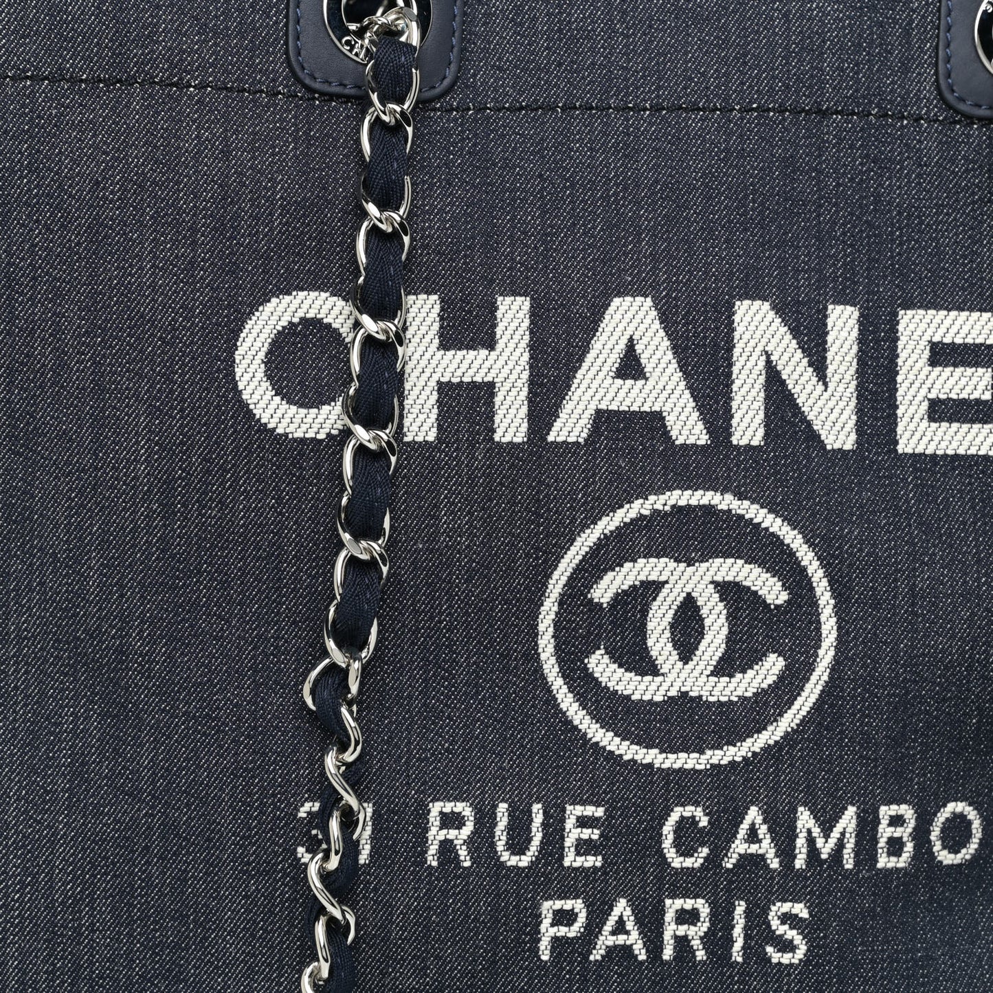 Denim Medium Deauville Tote Dark Blue