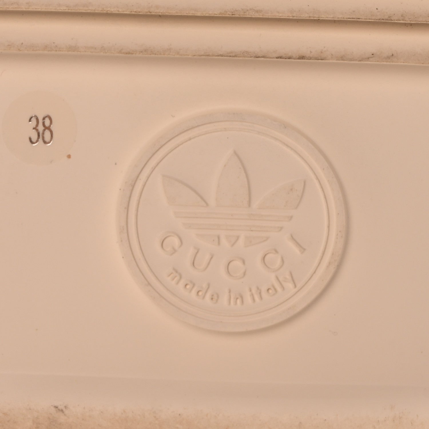 Gucci X ADIDAS Terry Cloth GG Monogram Womens Platform Sandals 38 Maple Red Off White 7 of 9