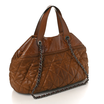 Chanel Iridescent Calfskin Large In The Mix Tote Light Brown 2 of 19