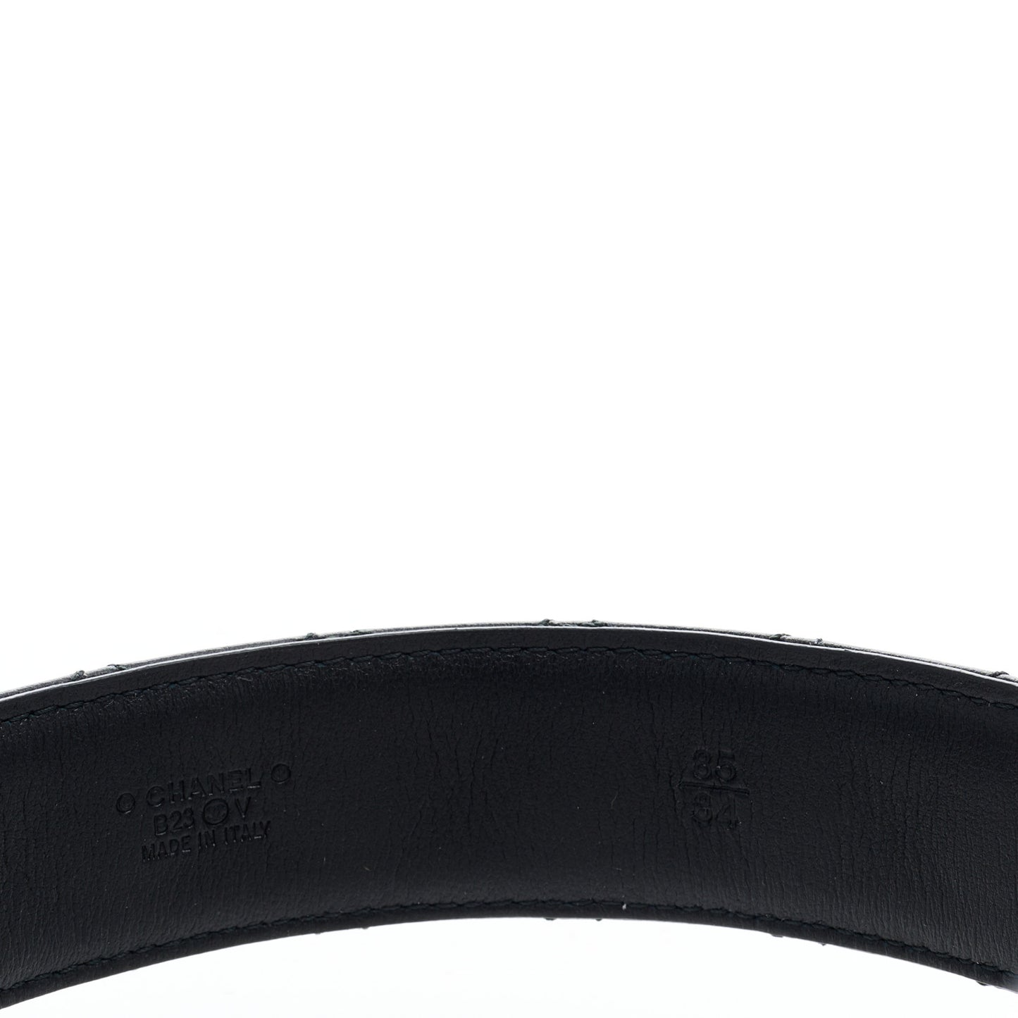 Calfskin Quilted CC Chain Belt 85 34 Black