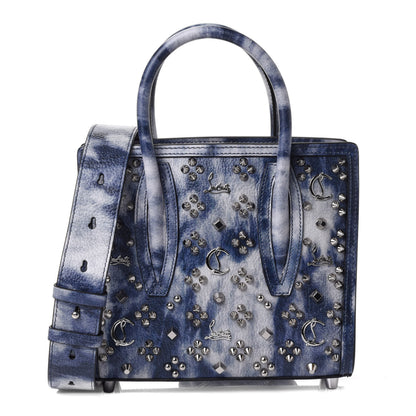 Christian Louboutin Metallic Calfskin Tie Dye Spikes Loubinthesky Mini Paloma Multicolor Silver 1 of 4