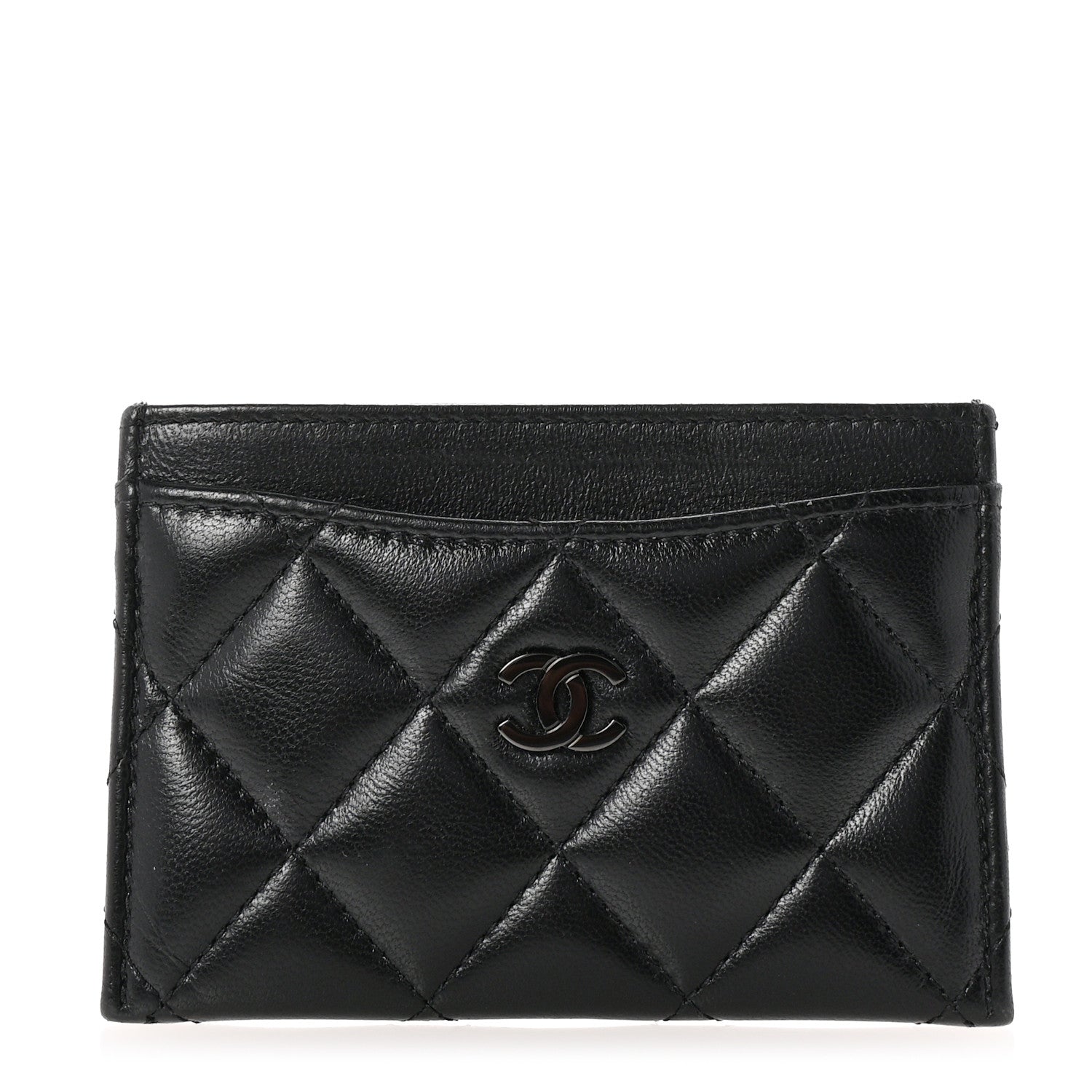 Chanel Lambskin Quilted Card Holder So Black 1 of 9