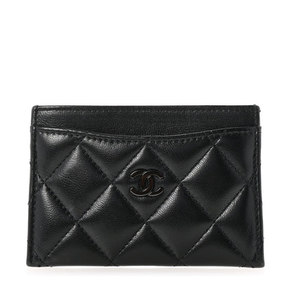Chanel Lambskin Quilted Card Holder So Black 1 of 9