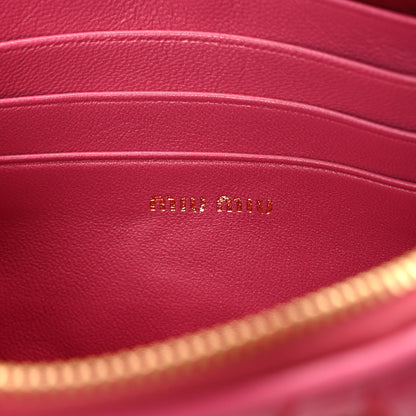 Miu Miu Nappa Matelasse Quilted Zip Wallet Magenta 6 of 8