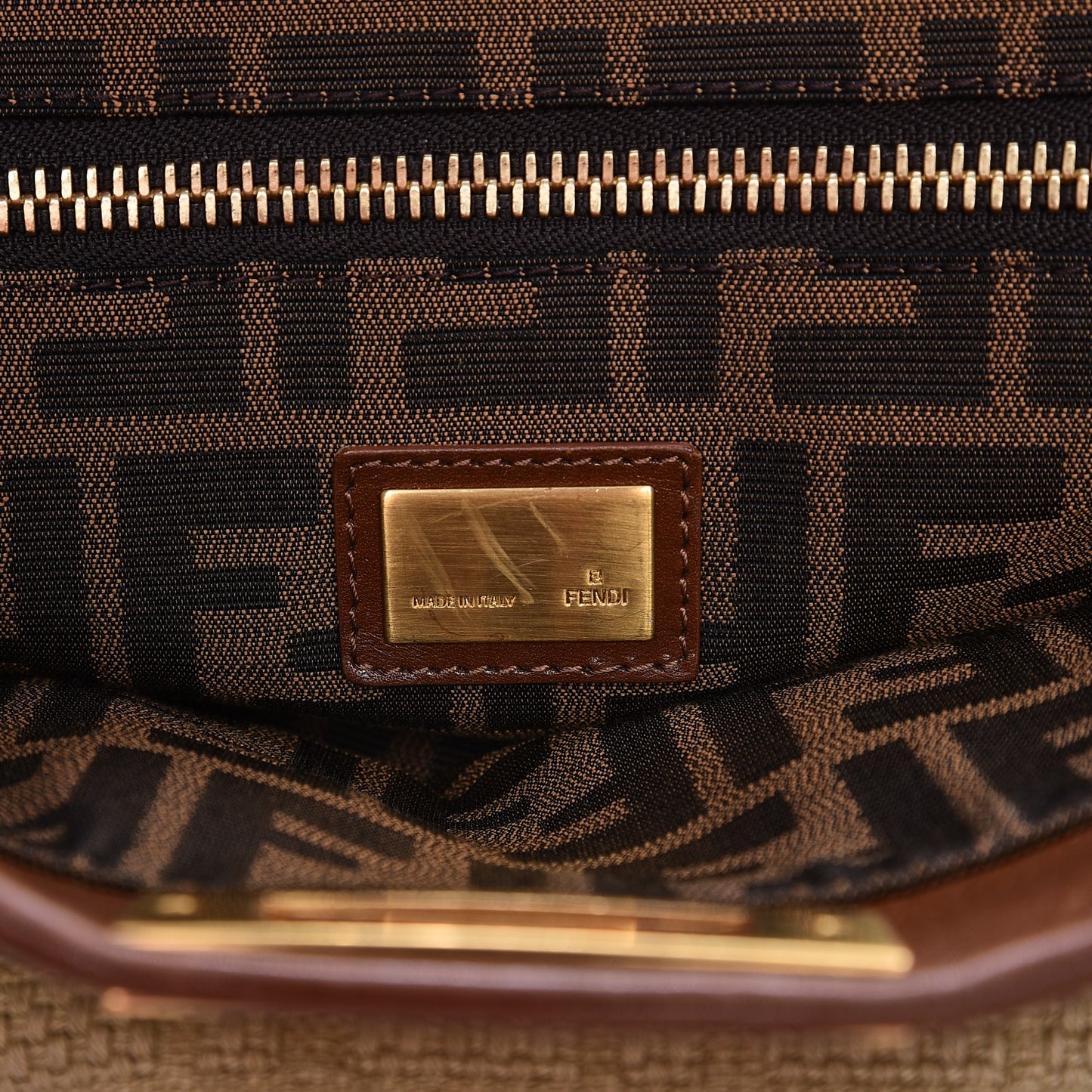 Corda Zucca Large Peekaboo Iconic Satchel Cognac