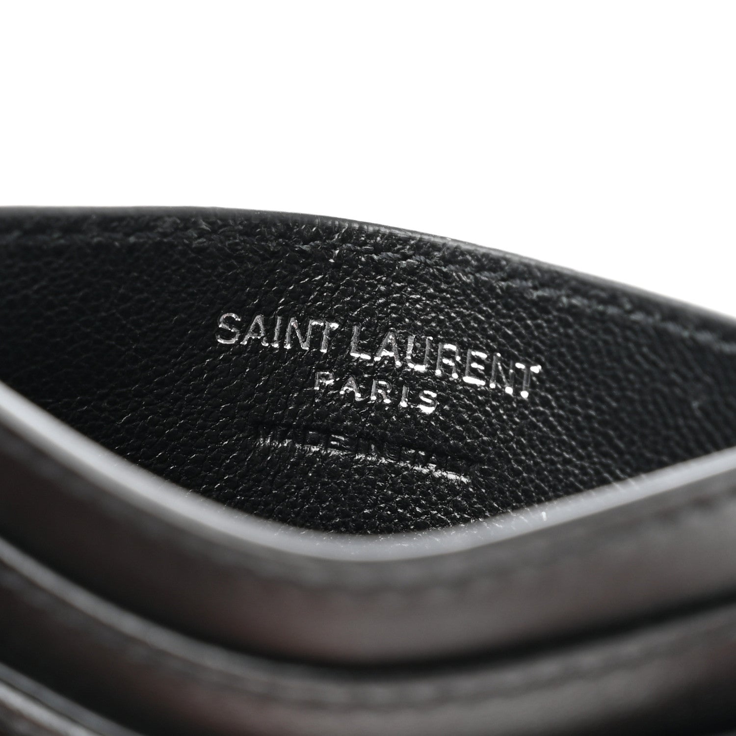 Saint Laurent Calfskin Y Quilted Monogram LouLou Credit Card Case Black 6 of 7
