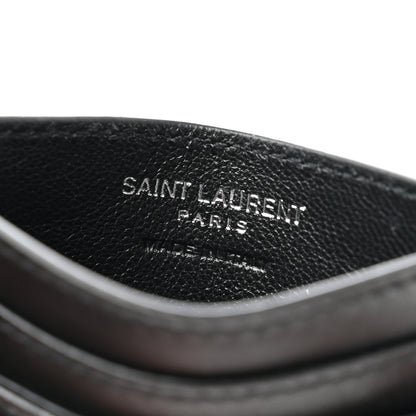 Saint Laurent Calfskin Y Quilted Monogram LouLou Credit Card Case Black 6 of 7