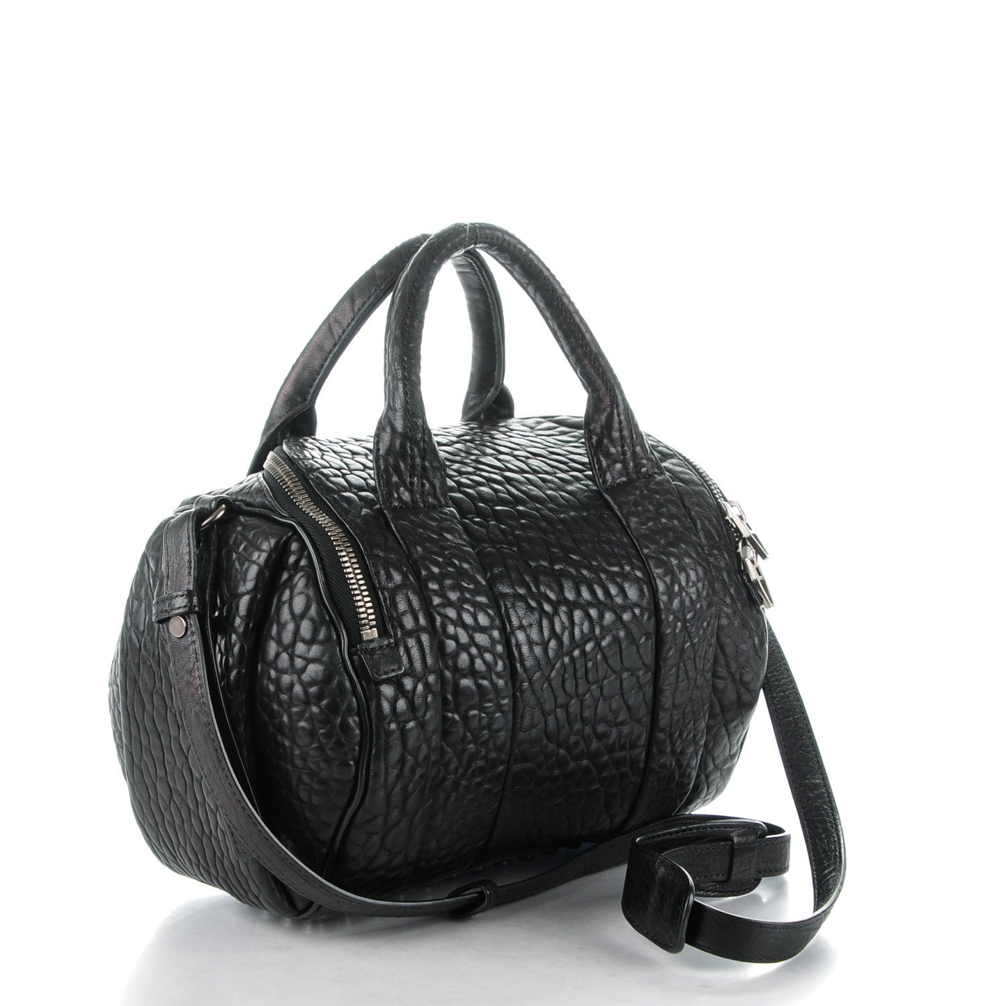 Pebbled Lambskin Rockie Black Nickel Hardware