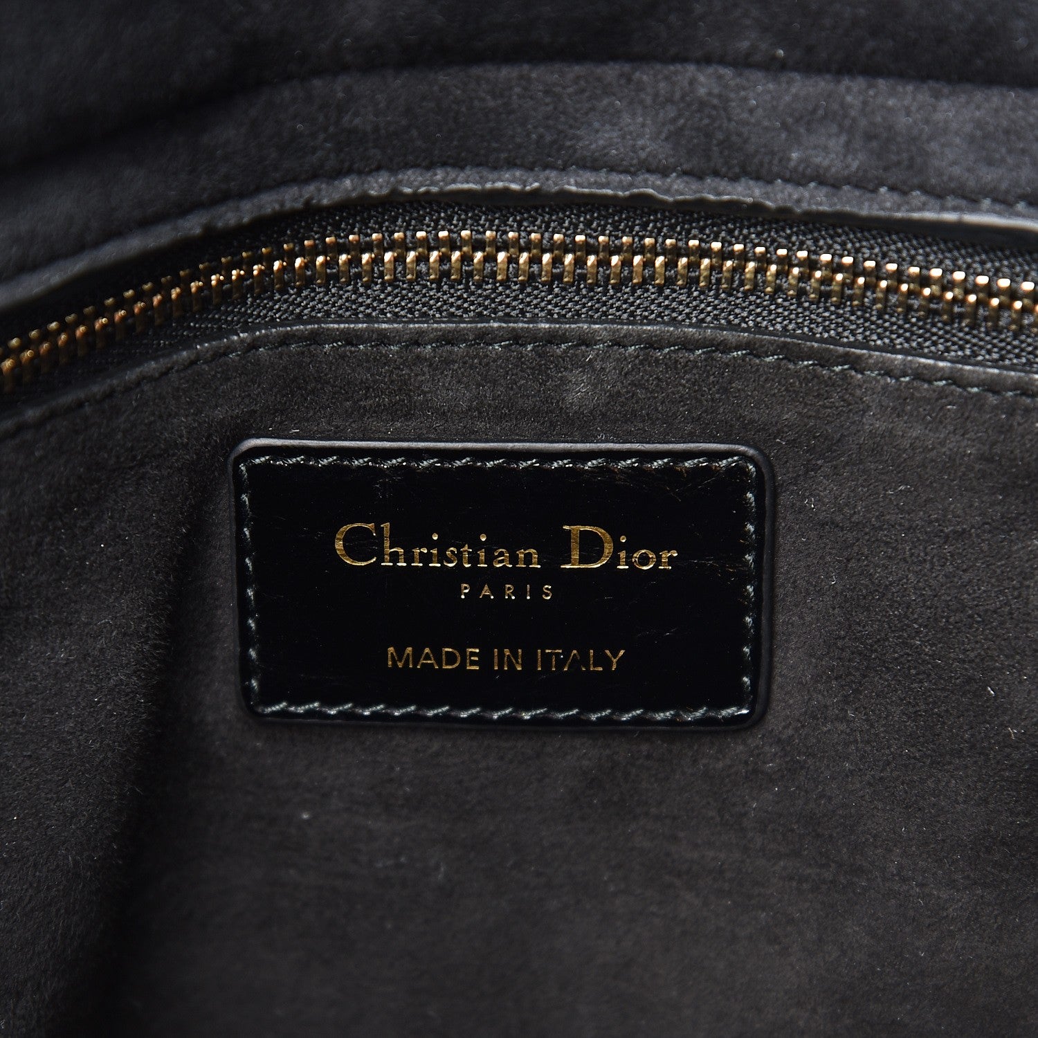 Christian Dior Crinkled Patent Cannage Large Lady Dior Black 6 of 11