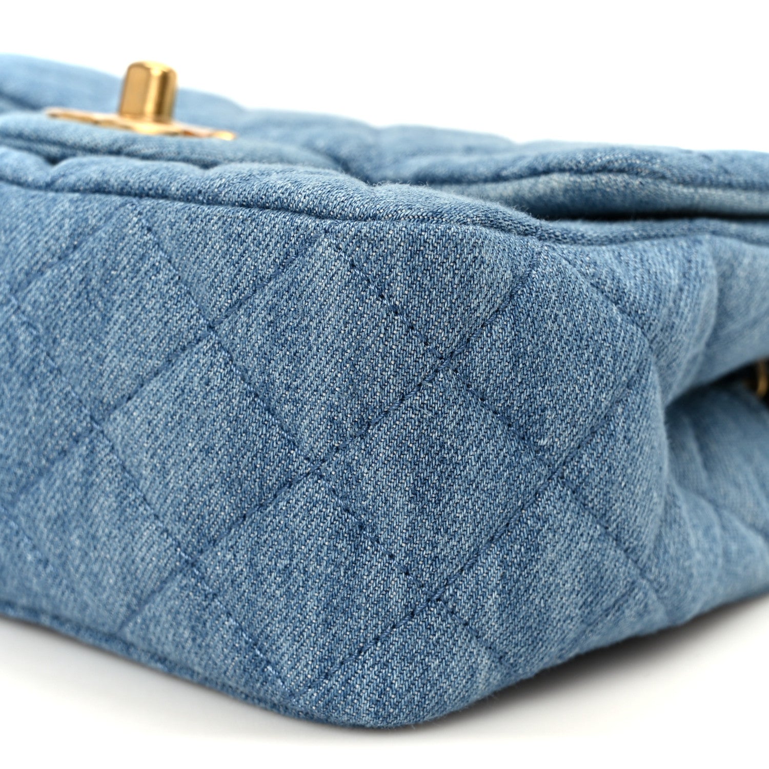 Chanel Denim Quilted Mini Pearl Crush Flap Blue 11 of 12