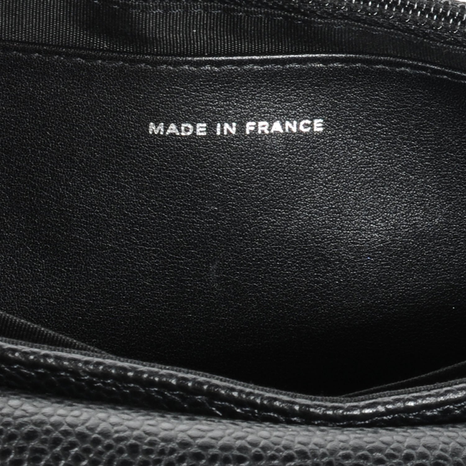 Chanel Caviar Half Moon Wallet On Chain WOC Black 7 of 8