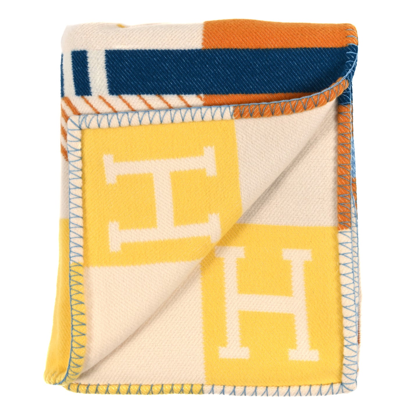 Wool Cashmere Avalon Vibration Blanket Jaune Citron Ambre
