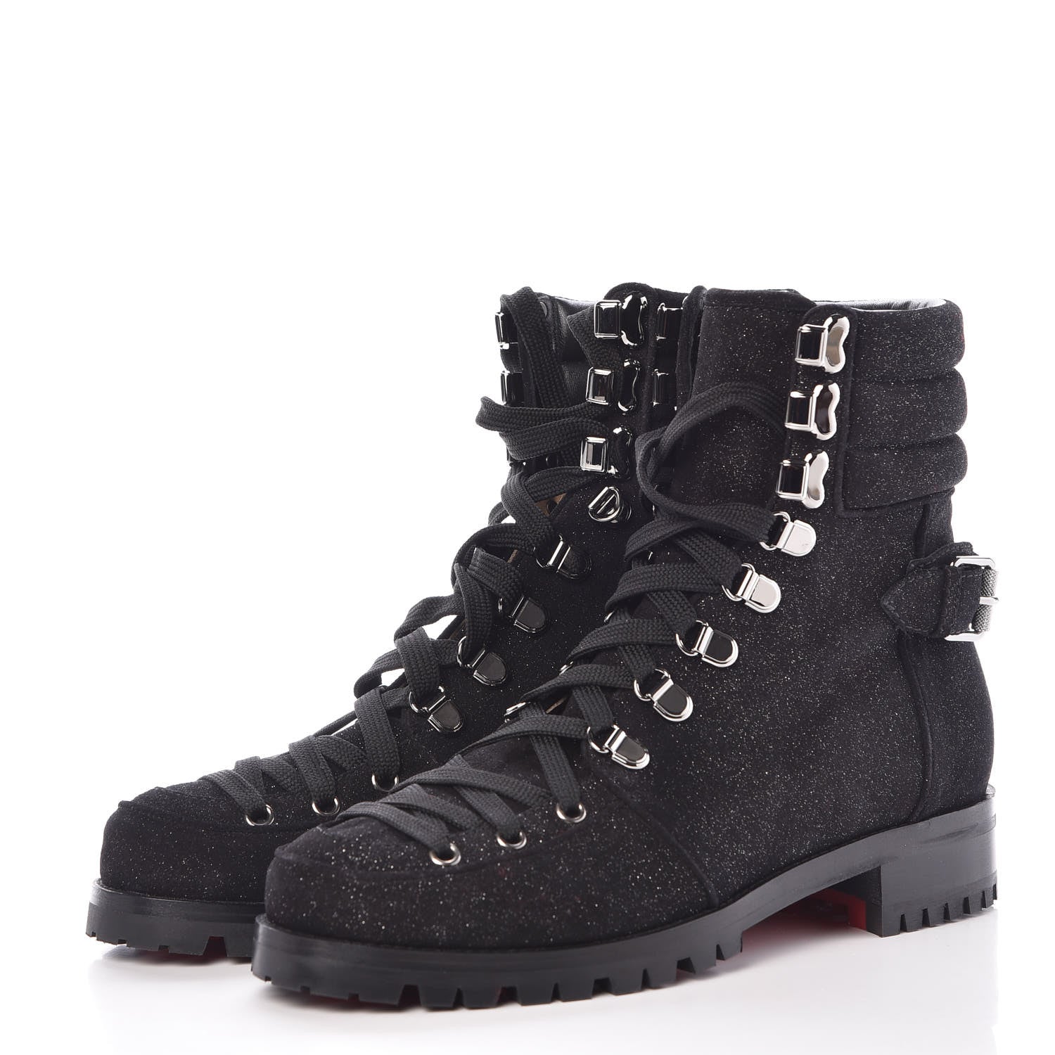 Christian Louboutin Crosta Star Who Runs Flat Boots 38.5 Black 3 of 8