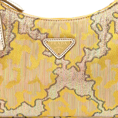 Prada Broccato Mini Re-Edition 2000 Bag Limone Lurex 8 of 10
