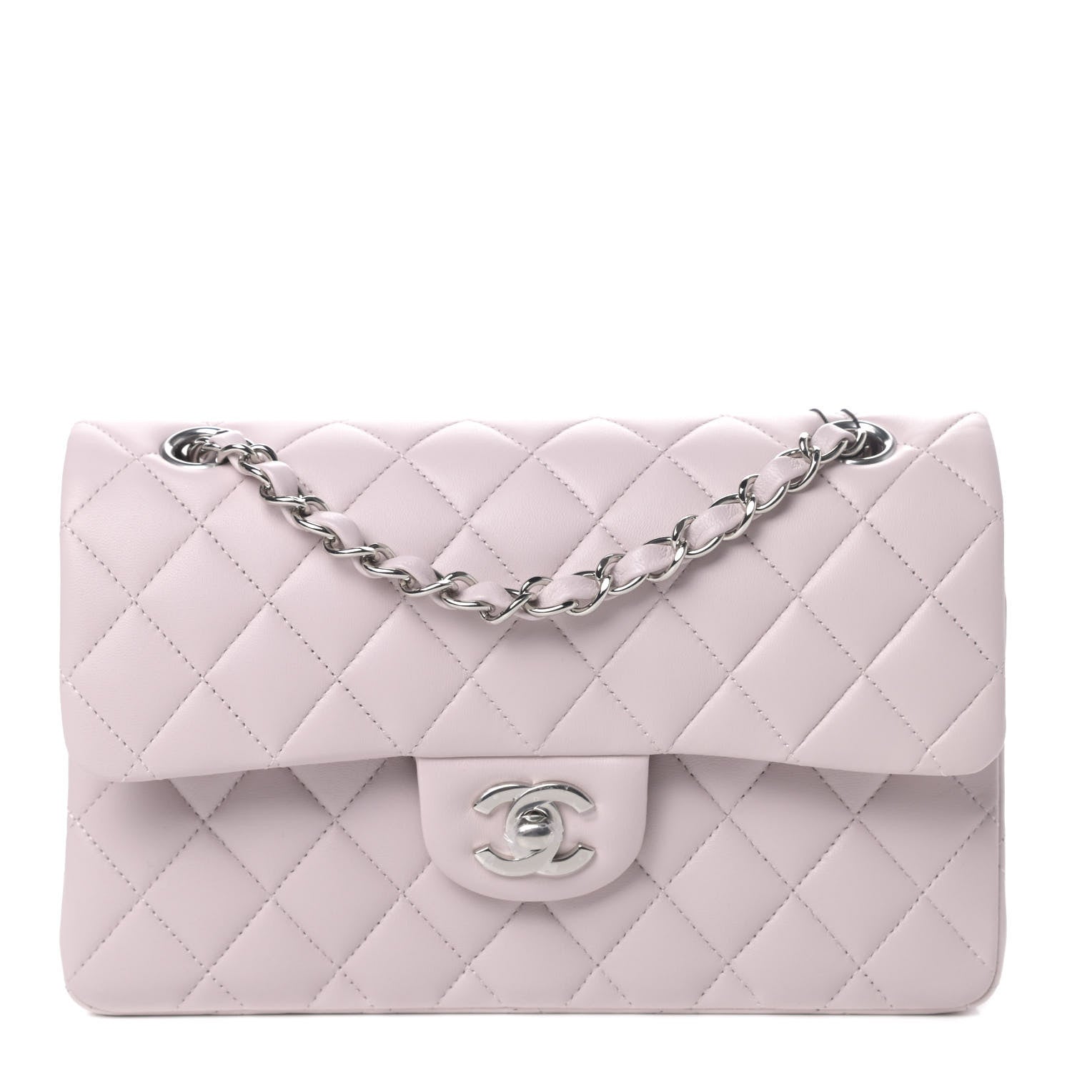 Chanel Lambskin Quilted Small Double Flap Light Purple 1 of 3
