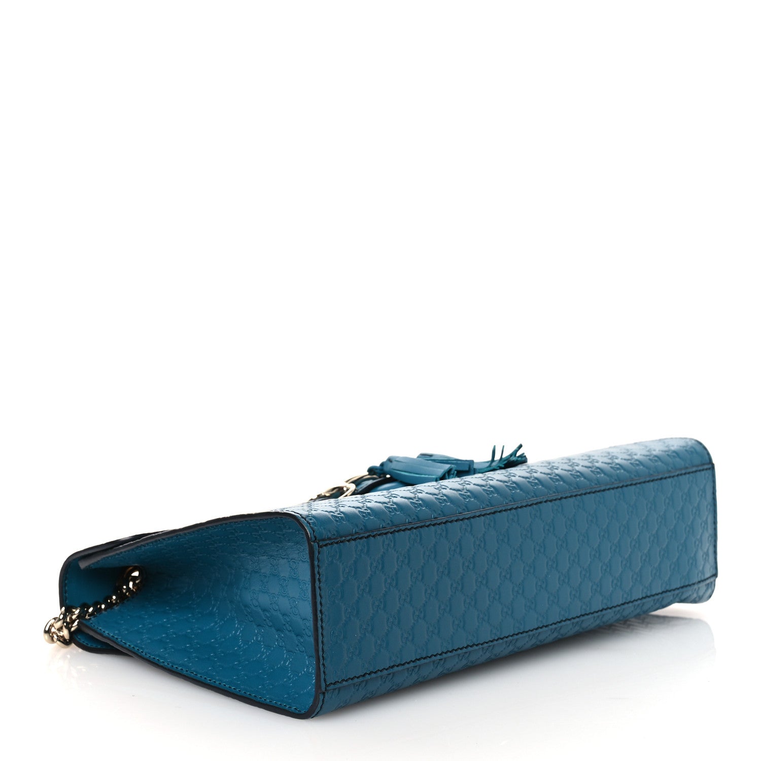 Gucci Soft Microguccissima Medium Emily Chain Shoulder Bag Deep Cobalt 3 of 10