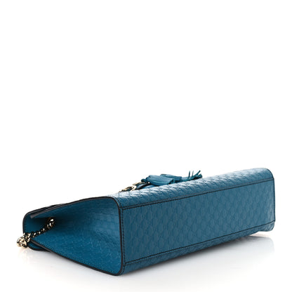 Gucci Soft Microguccissima Medium Emily Chain Shoulder Bag Deep Cobalt 3 of 10