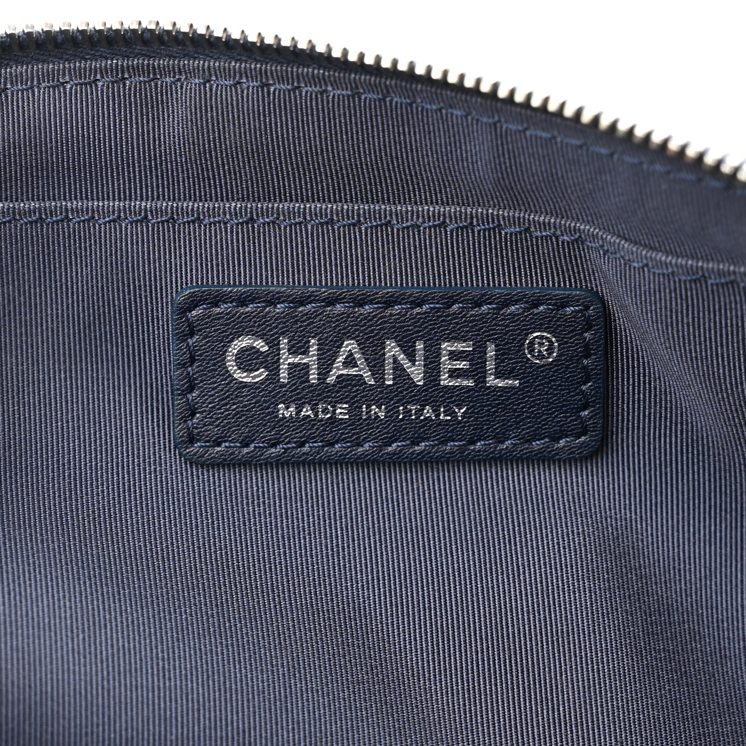 Chanel Crumpled Calfskin Quilted Casual Rock Waist Bag Fanny Pack Blue 5 of 9