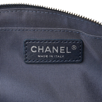 Chanel Crumpled Calfskin Quilted Casual Rock Waist Bag Fanny Pack Blue 5 of 9