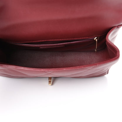 Chanel Lambskin Quilted Easy Carry Flap Burgundy 4 of 15