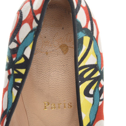 Christian Louboutin Fabric Sakouette Face Spikes Polka Dot Loafers 36.5 Multicolor Silver 11 of 14