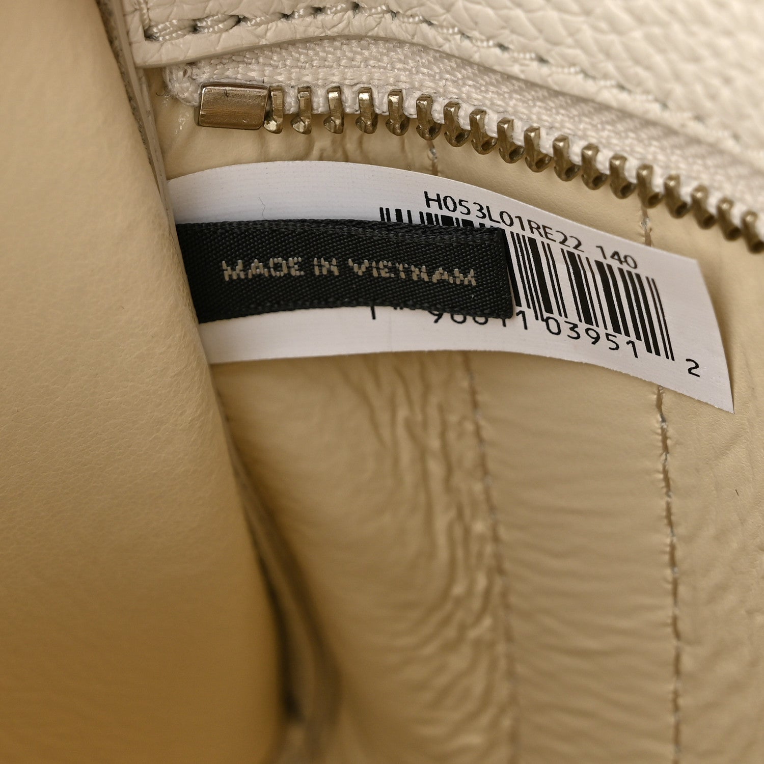 Marc Jacobs Grained Calfskin Micro The Tote Bag Cotton Silver 6 of 10
