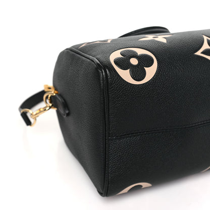 Louis Vuitton Empreinte Monogram Giant Speedy Bandouliere 25 Black Beige 7 of 8