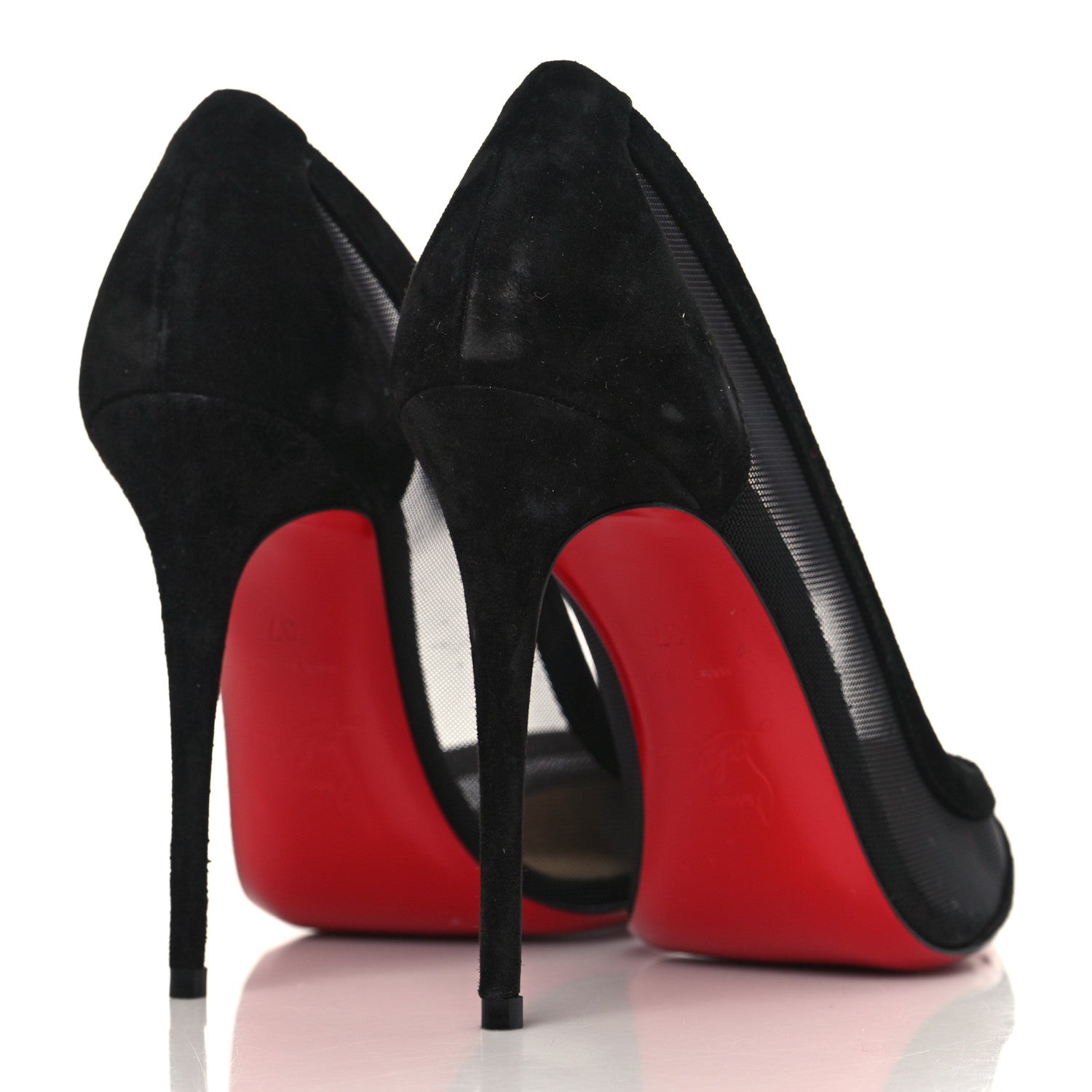 Christian Louboutin Veau Velours Rete Galativi 100 Pumps 37 Black 4 of 8