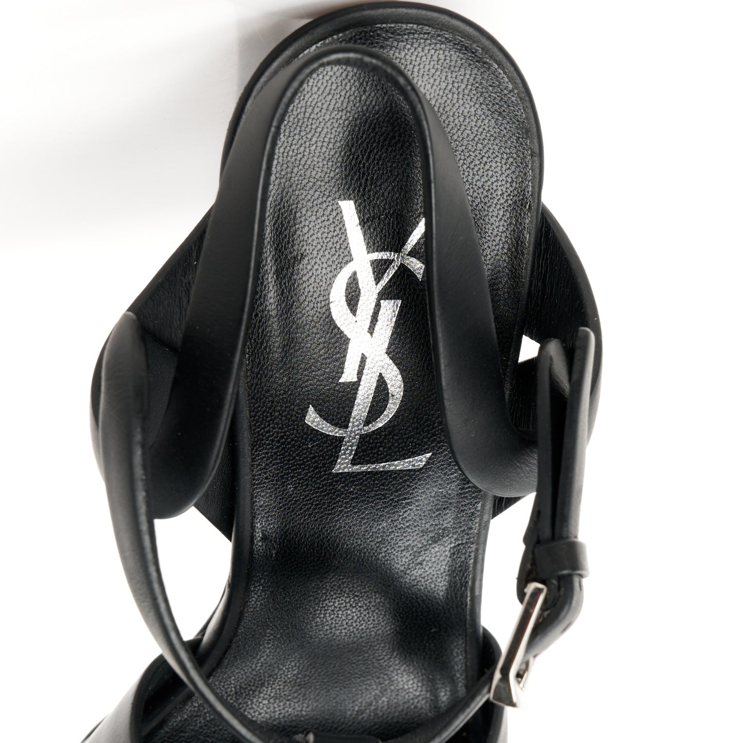 Calfskin Tribute 75 Platform Sandals 36 Black