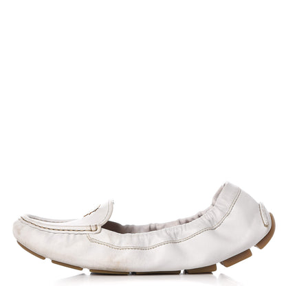 Prada Vitello Daino Logo Loafers 40 Talco 1 of 14