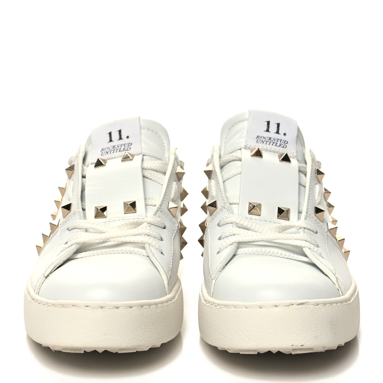 Valentino Garavani Calfskin Rockstud Untitled Open Sneakers 39 White 2 of 8