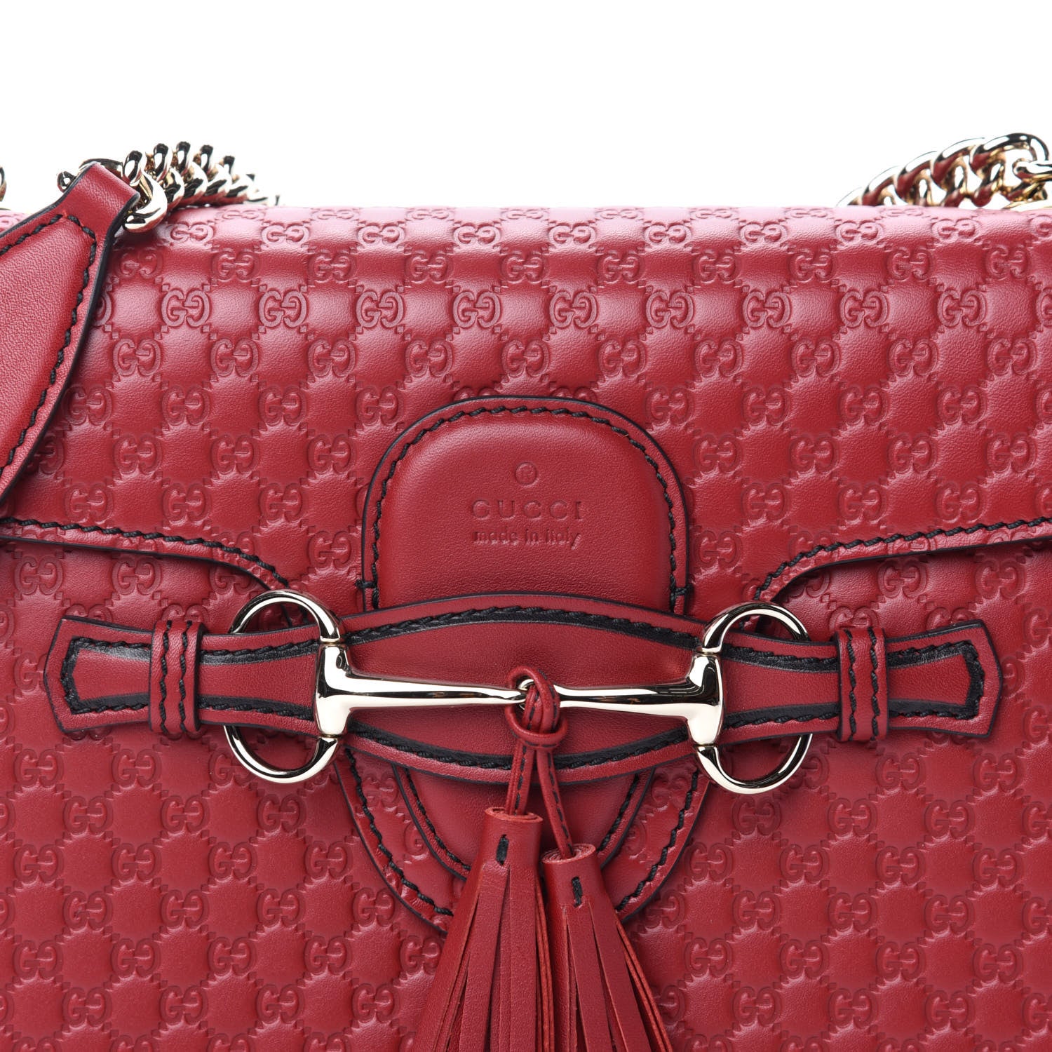 Gucci Microguccissima Medium Emily Chain Shoulder Bag Red 11 of 11