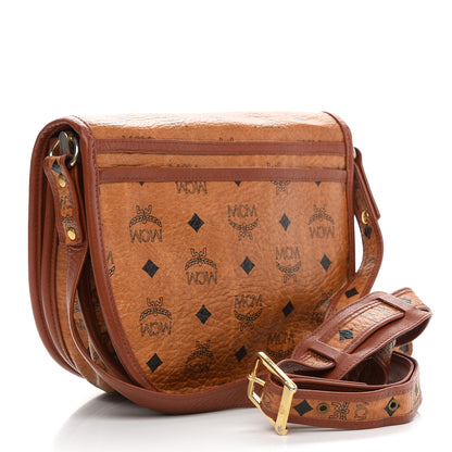MCM Visetos Small Flap Shoulder Bag Cognac 3 of 12