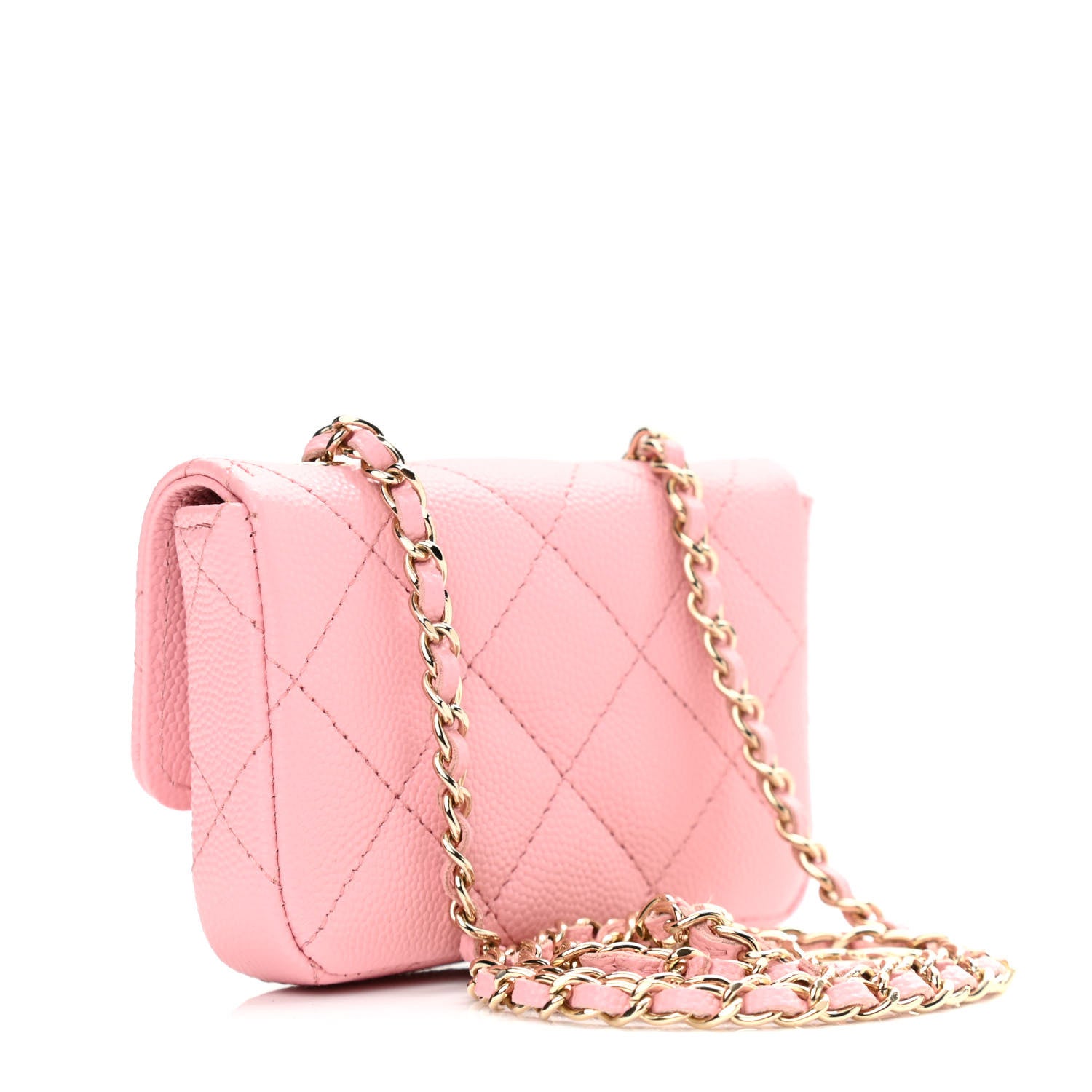 Chanel Caviar Quilted Mini Chain Belt Bag Light Pink 3 of 11