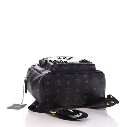 MCM Visetos Studded Small Stark M Backpack Black 4 of 8